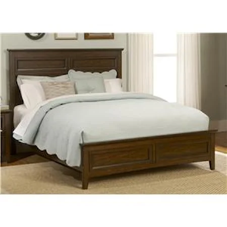 Transitional Queen Panel Bed 